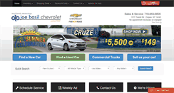 Desktop Screenshot of joebasilchevrolet.com